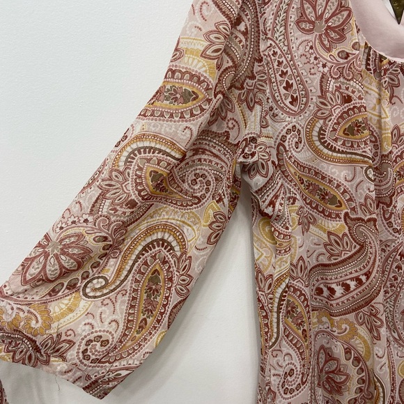 Paisley chic belle sleeve blouse Xl - Picture 7 of 10